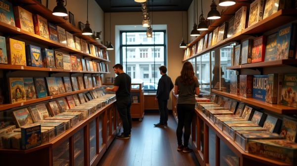 Visiter une boutique de jeux de société pour choisir vos références ludiques